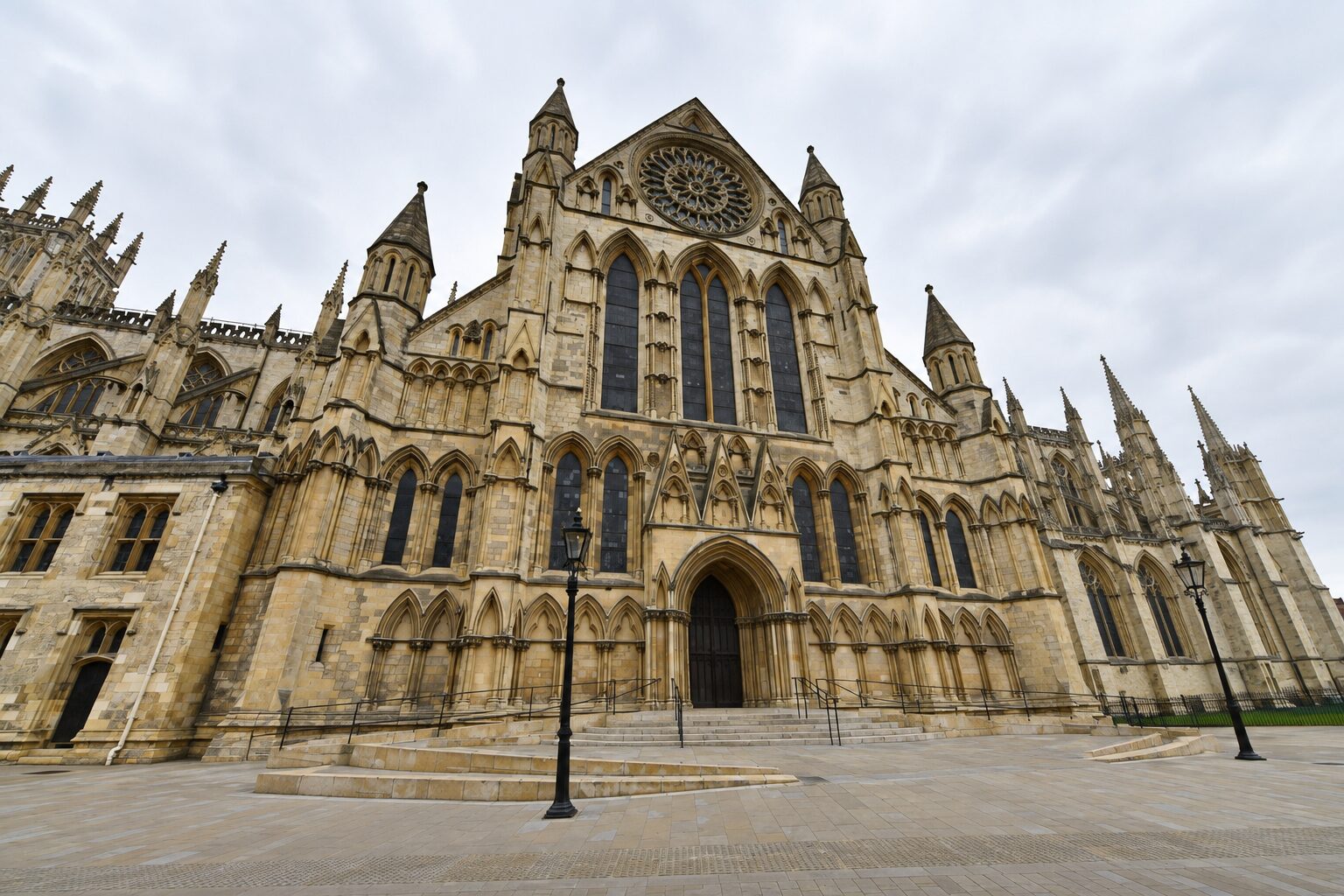 The west front and twin towers of York Minster